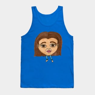 Giant Head With Legs Girl Tank Top